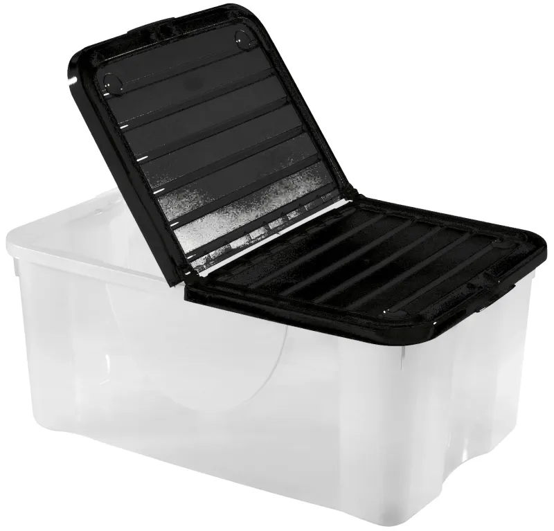 BOITE RANGEMENT NOIRE 42L