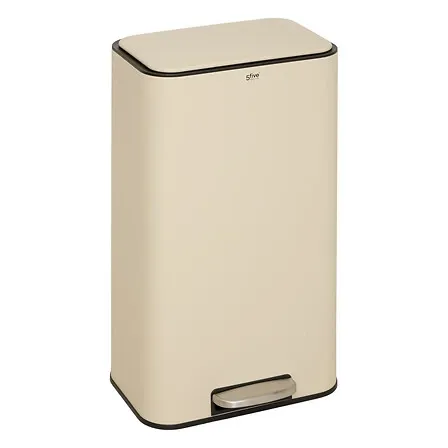 POUBELLE A PEDALE DELTA 30 L METAL ARGILE