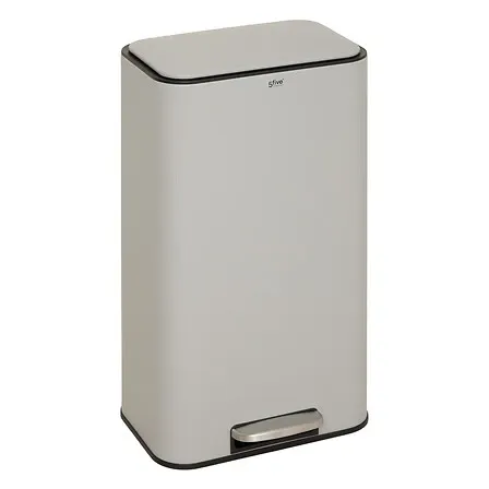 POUBELLE A PEDALE DELTA 30 L METAL GRIS