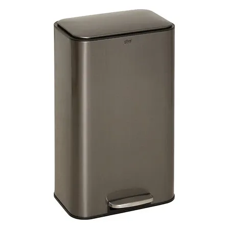 POUBELLE A PEDALE DELTA 30 L METAL CARBONE