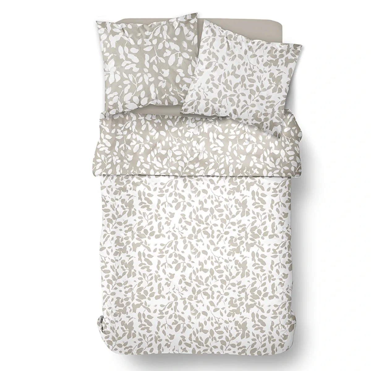 Pack parure imprimé + drap housse 2 places

