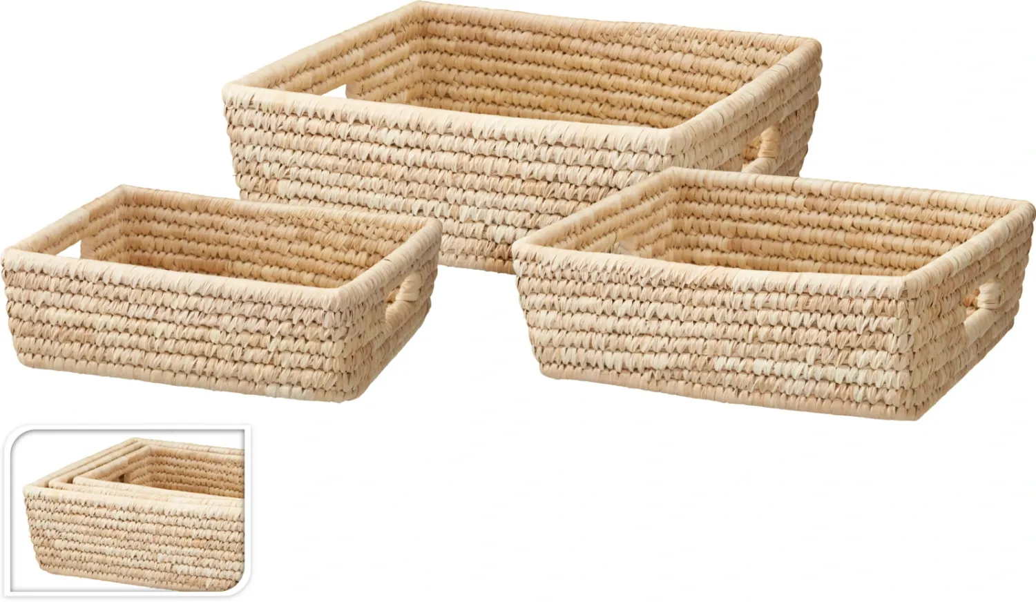 Panier de rangement rectangulaires clair