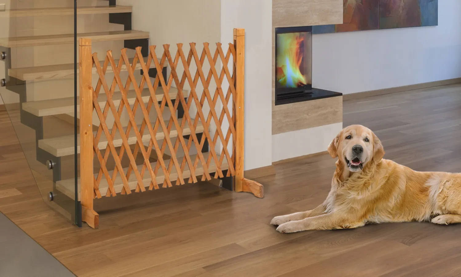Barrière extensible bois