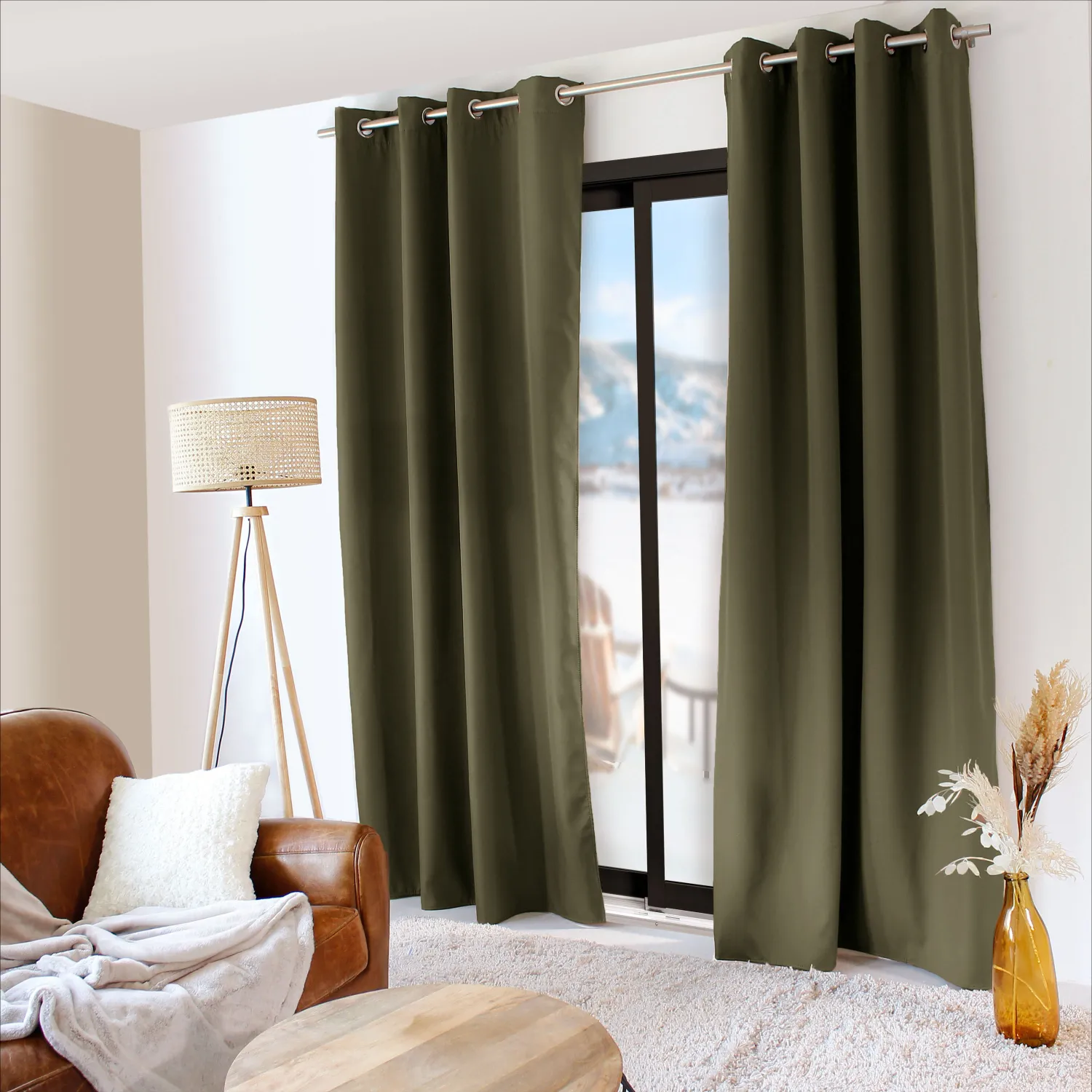 RIDEAU THERMIQUE 140X260 KAKI