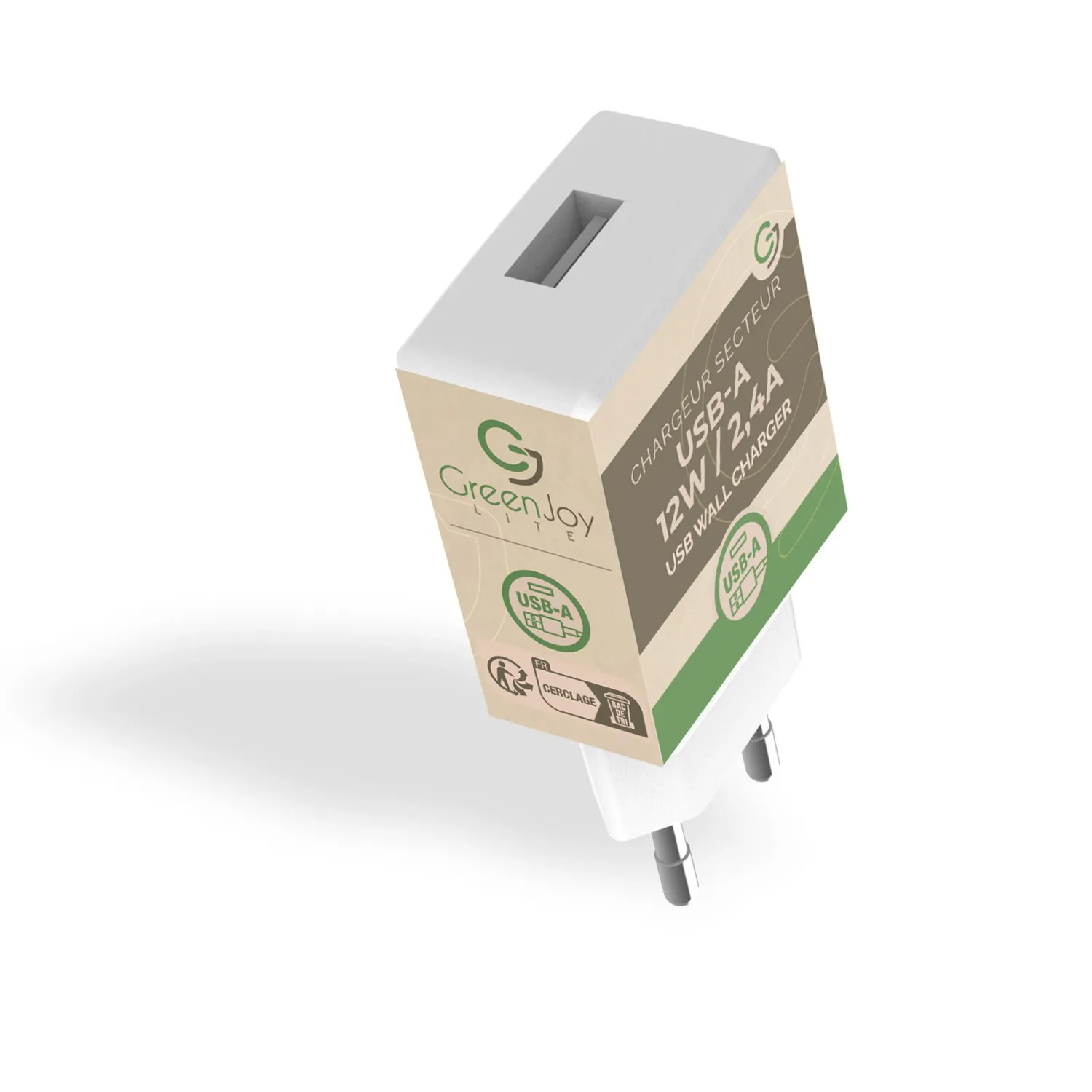 CHARGEUR EMBOUT SECTEUR 1 PORT 12V/2.4A USB BLC