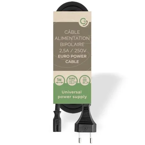 CABLE ALIMENTATION BIPOLAIRE CONSOLE 1M