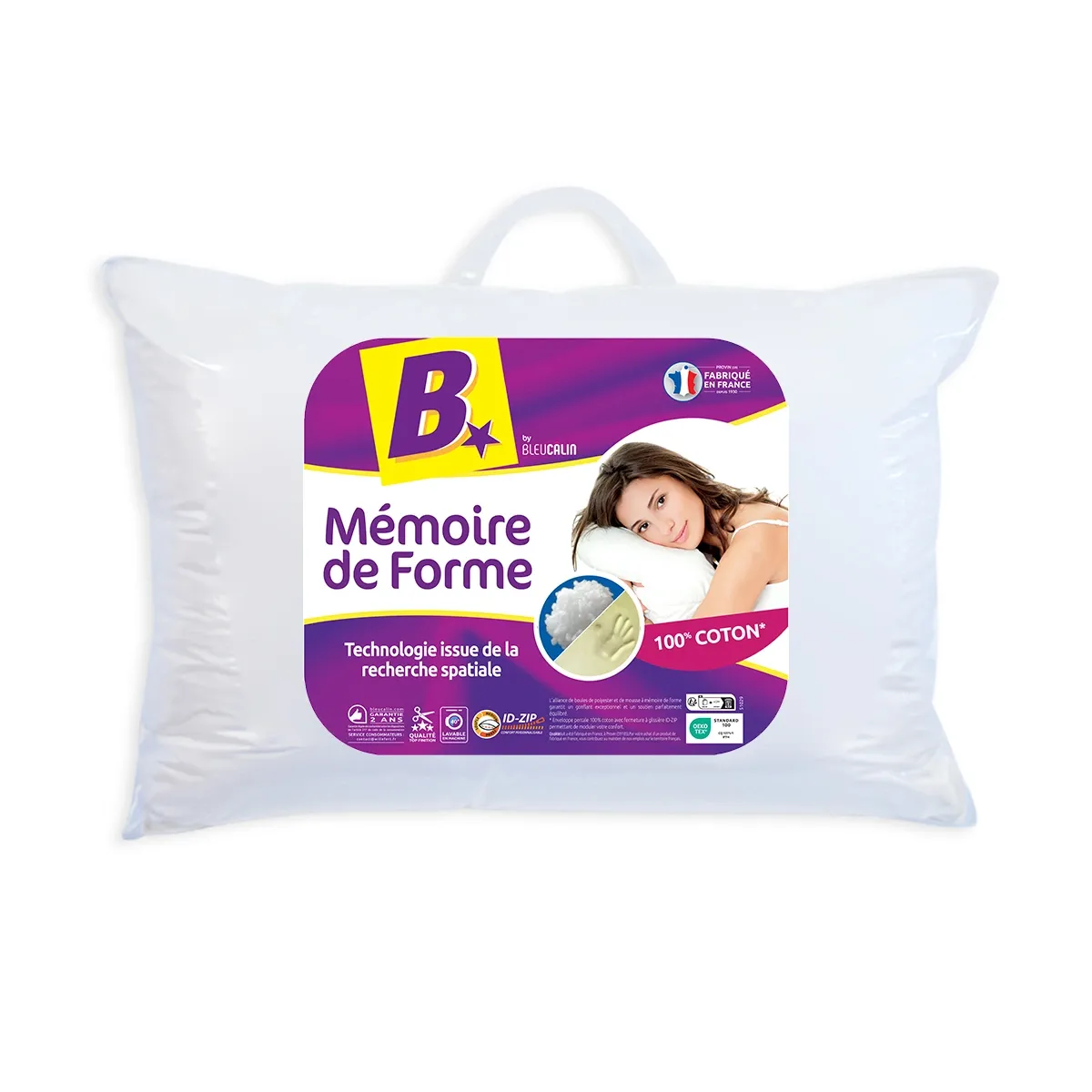 OREILLER MEMOIRE DE FORME 50X70CM 750G