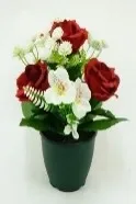 POT DE ROSE, ASTROMÉRIA, GYPSO