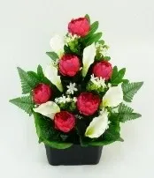 JARDINIÈRE DE PIVOINE, ARUM, MINI FLEURS, PHILODENDRON