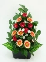 JARDINIÈRE DE GREBERA, ROSE ET MINI FLEURS