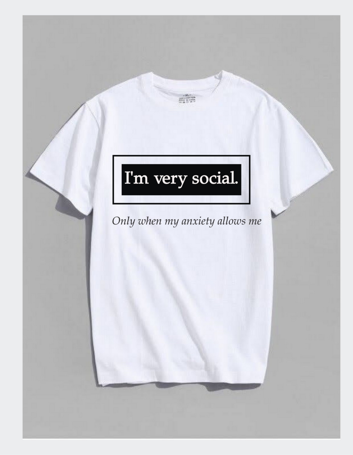Social graphics tee.