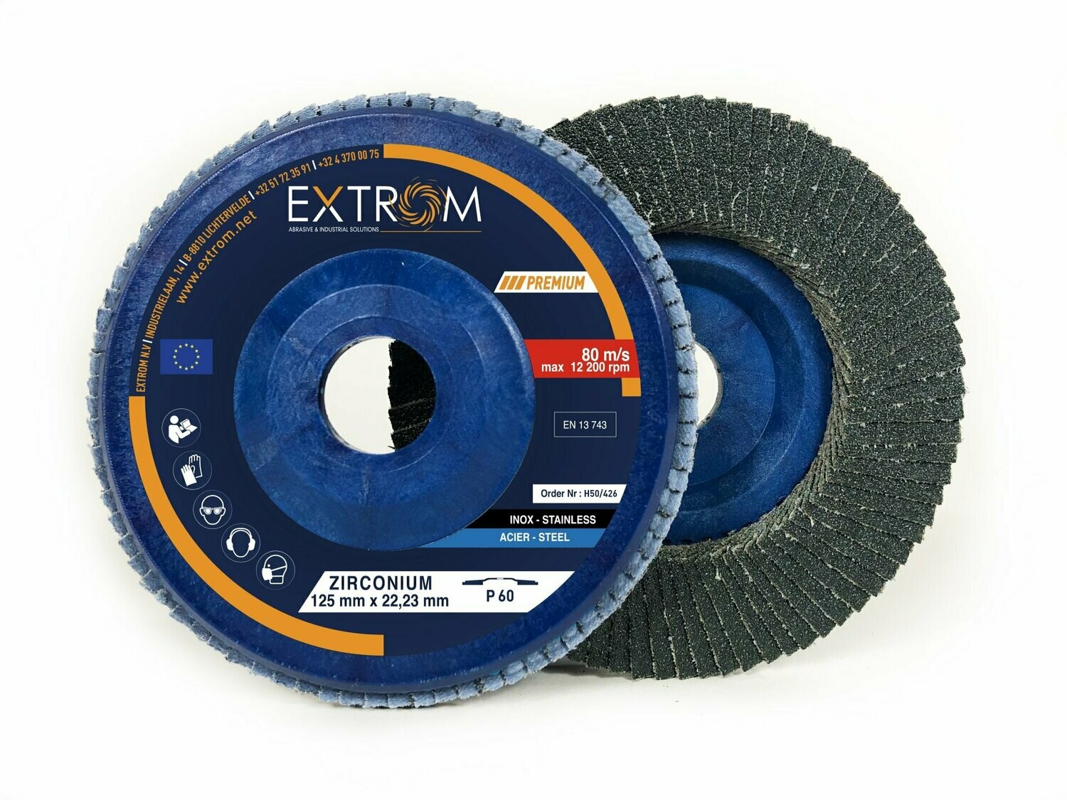 Disques à lamelles - EXTROM PREMIUM - Plateau-support plat - Zirconium