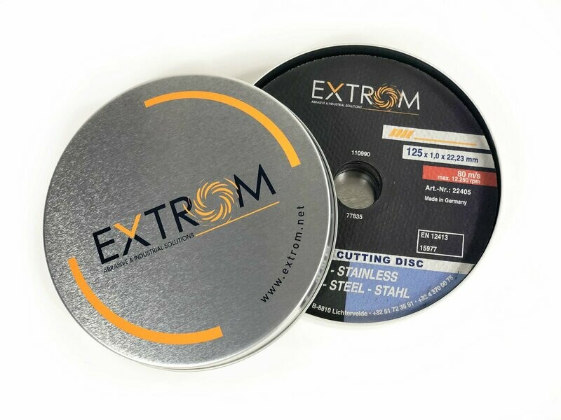 Boite ronde en fer pour disques à tronçonner EXTROM (10pcs/boite)