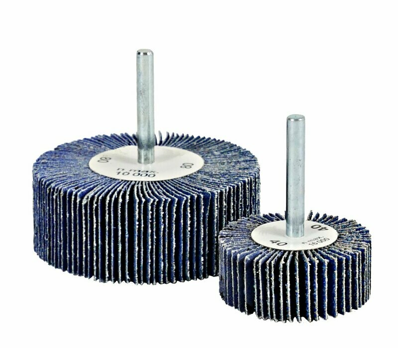 Roues à lamelles sur tige zircon pour inox