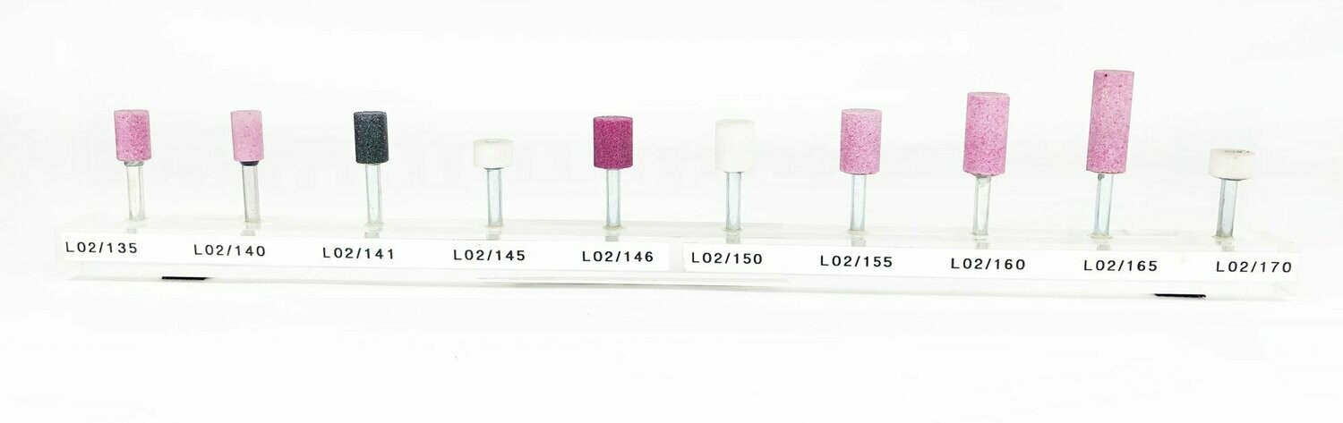 Meules cylindriques sur tige - Ø 10 à Ø 16 mm