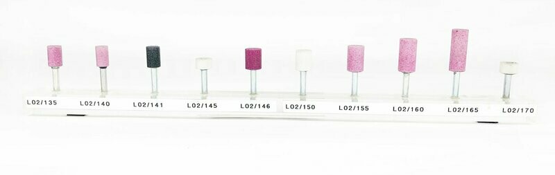 Meules cylindriques sur tige - Ø 10 à Ø 16 mm