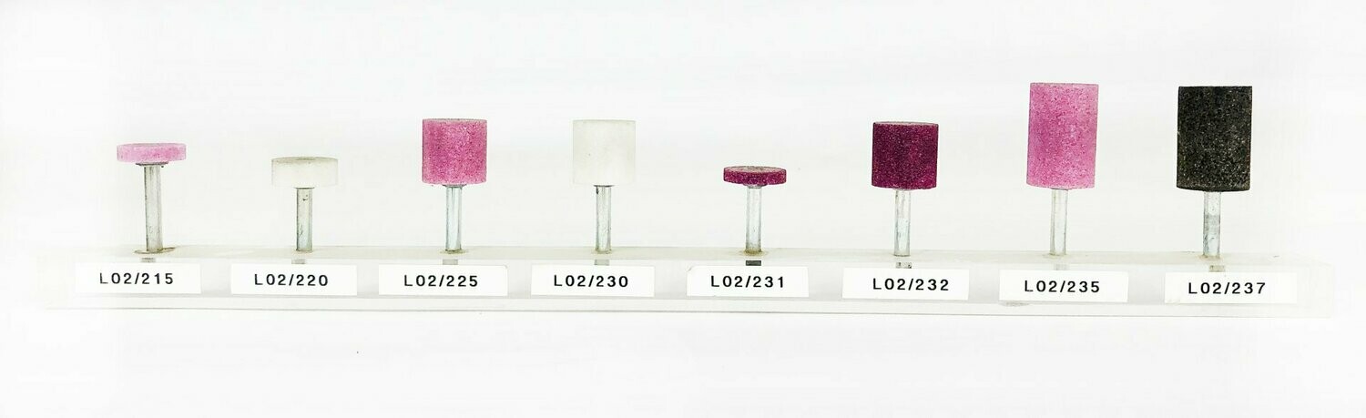 Meules cylindriques sur tige - Ø 20 à Ø 25 mm