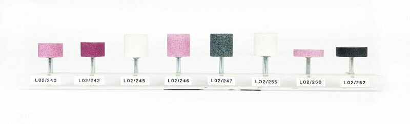 Meules cylindriques sur tige - Ø 30 à Ø 60 mm