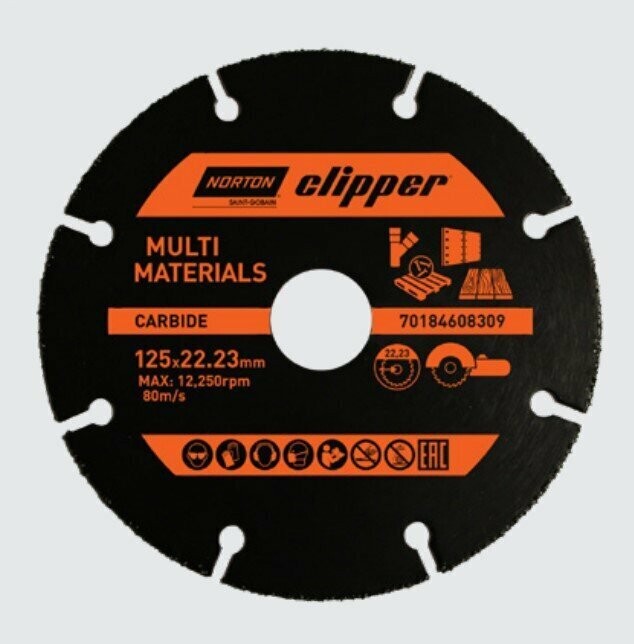 NORTON - Disque carbure pour bois-PVC Ø125mm