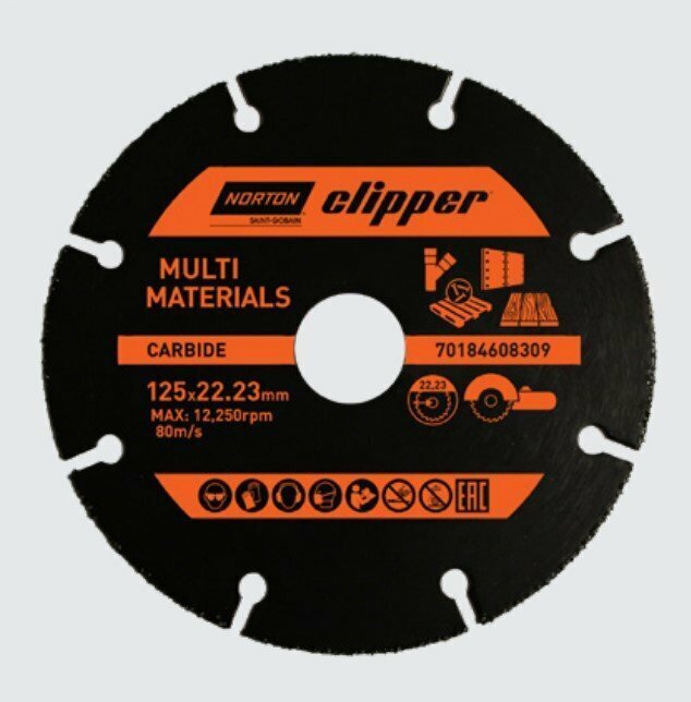 NORTON - Disque carbure pour bois-PVC Ø125mm