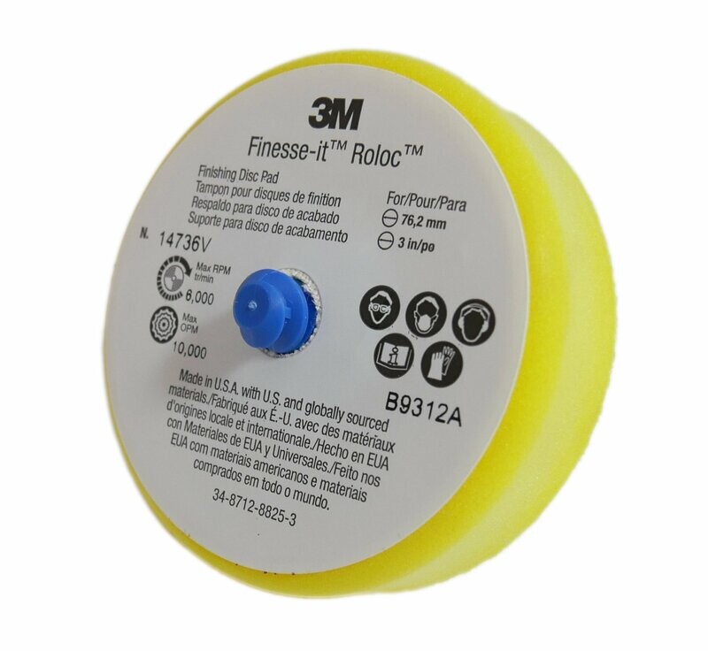 Finess-it roloc mousse velcro  pad  - Plateau Mousse - 3M