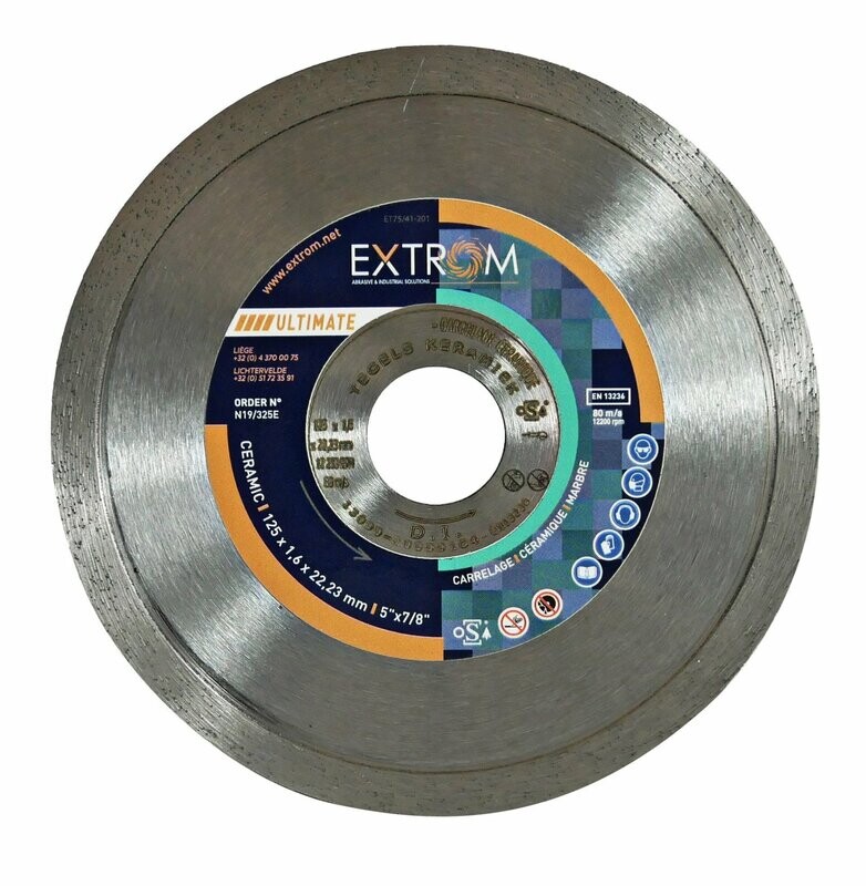 Disque diamanté EXTROM pour carrelage Ø125