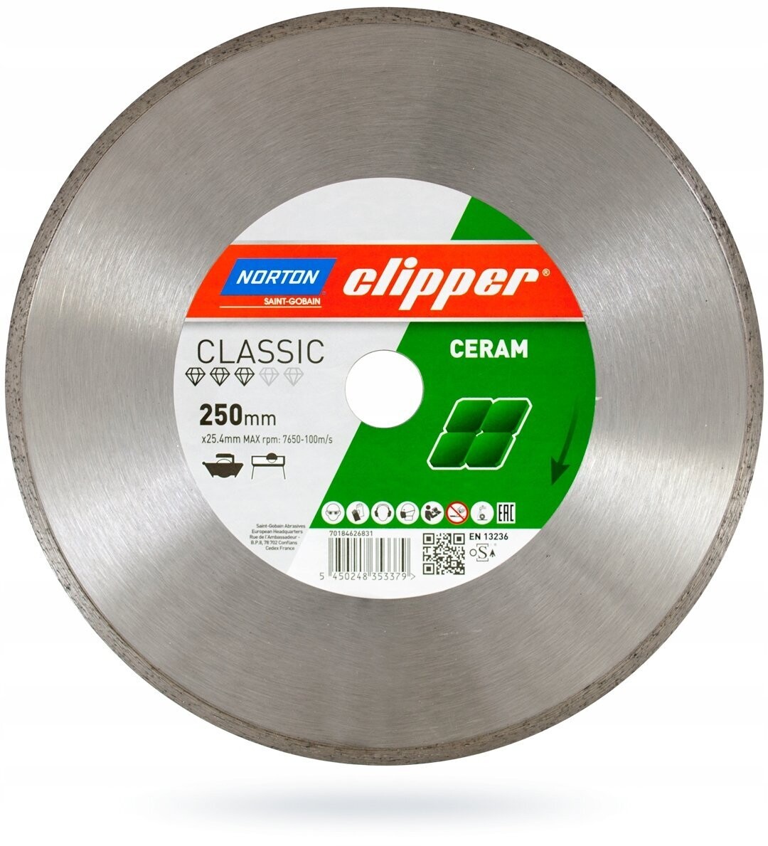 Disques diamant - Classic Ceram NORTON Ø250X25,4