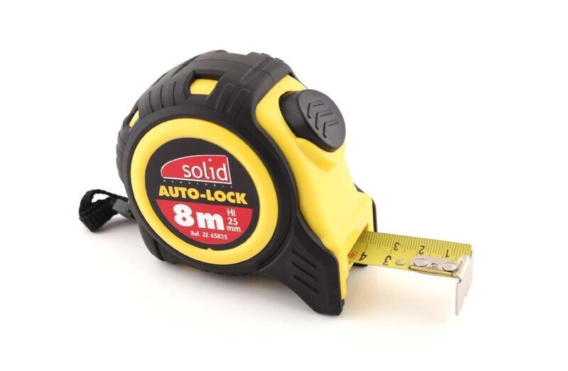 METRE RUBAN BOITIER ABS BI-COMPOSANT 8M