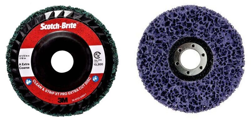 Scotch-Brite™ Clean and Strip Discs - 3M, Scotch-Brite™ Clean and Strip Discs - 3M: Ø115XØ22,2MM  Rigide (BLEU)