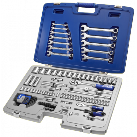 COMPO DOUILLES 1/4"-1/2" + CLES 101 PCS EXPERT - E032911