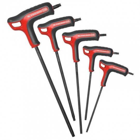 Jeu de 5 clés mâles Torx Facom -5PCES P EN FORME HEXAGONALE CLE TORX FACOM - 89TXA.PB