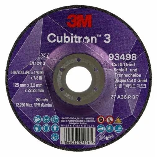 10x Disques à meuler à moyeu déporté 3M™ Cubitron™ 3