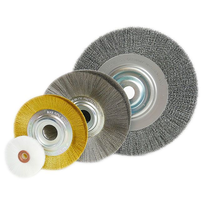 Brosses circulaires avec alésage - fil Inox
