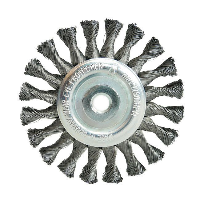 Brosses circulaires plates à mèches torsadées