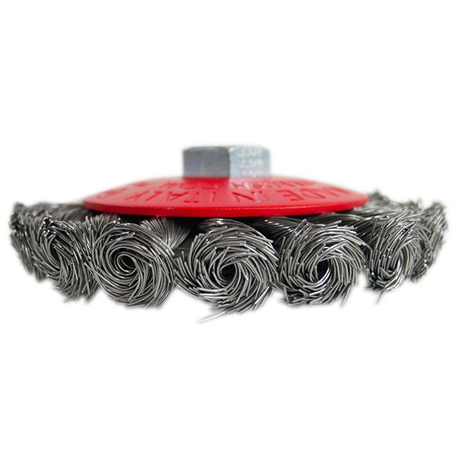 Brosses circulaires de forme assiette à fils torsadés