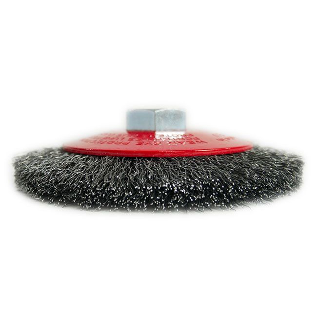 Brosses circulaires de forme assiette à fils ondulés