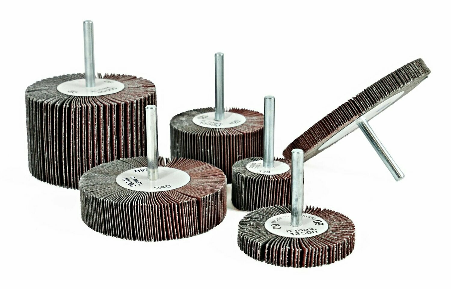 Roues à lamelles de toile alox sur tige - Ø60mm