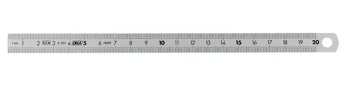 REGLETS INOX FLEXIBLE 2 FACES 13 X 0.5 X 200