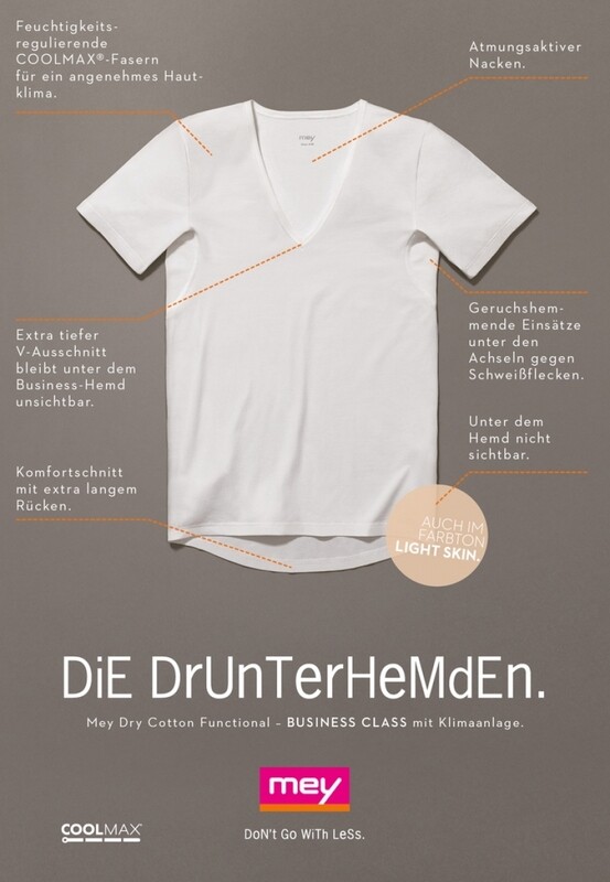 Mey dry cotton functional V-neck shirt