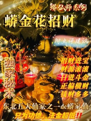 蟒仙师系列·蟒金花招财