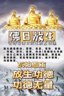 瓦帕恩庙•佛日放生报名