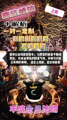 魔法蜡烛＋解析一对一定制• 丰盛金月法蜡