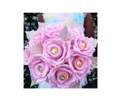 Baby Pink Chocolate Flower Gift Bouquet