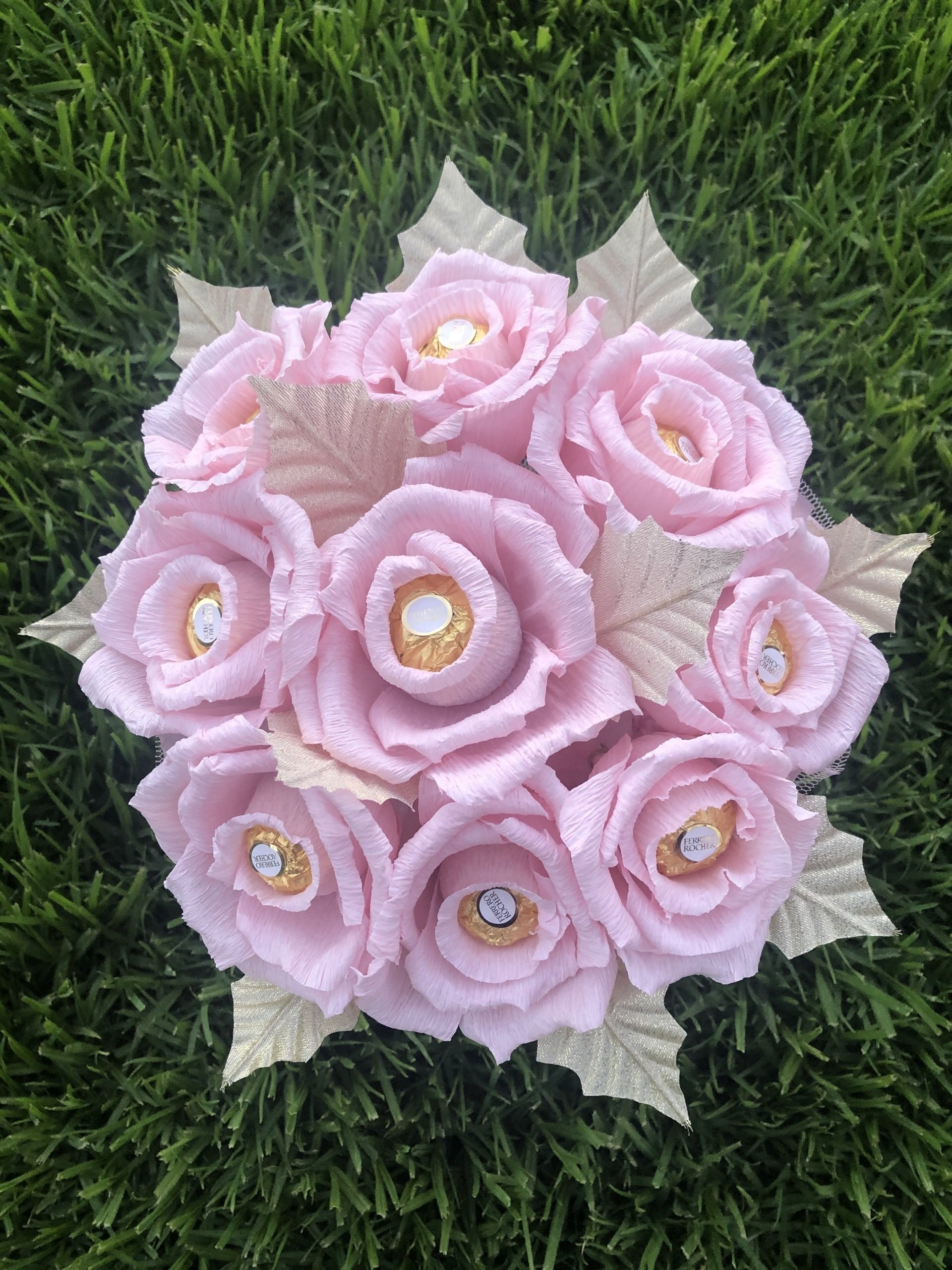 Baby Pink Chocolate Flower Gift Bouquet