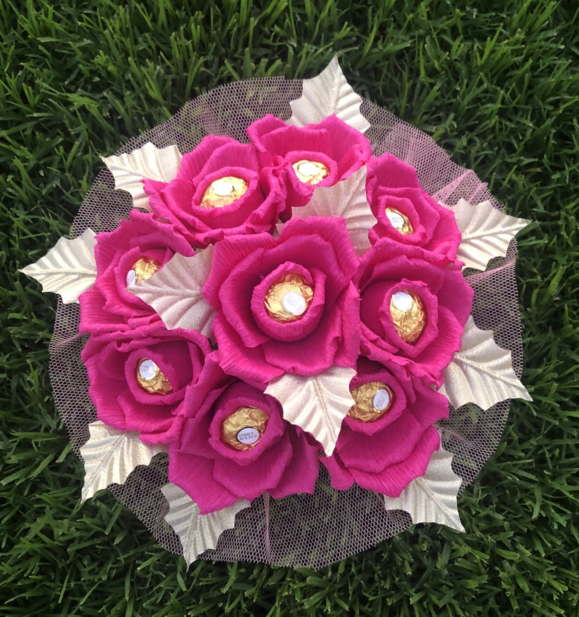 Royal Pink Chocolate Flower Gift Bouquet