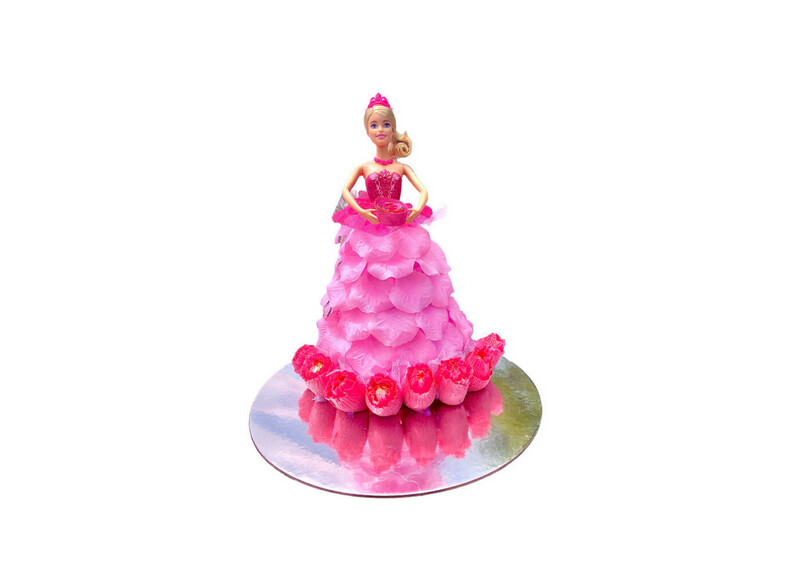 Barbie Chocolate Flower Gift Arrangement