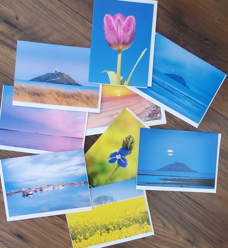 10 Card selection: Floral and Seascape