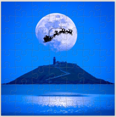Ballycotton Santa and Moon Ravensburger Jigsaw 49 piece