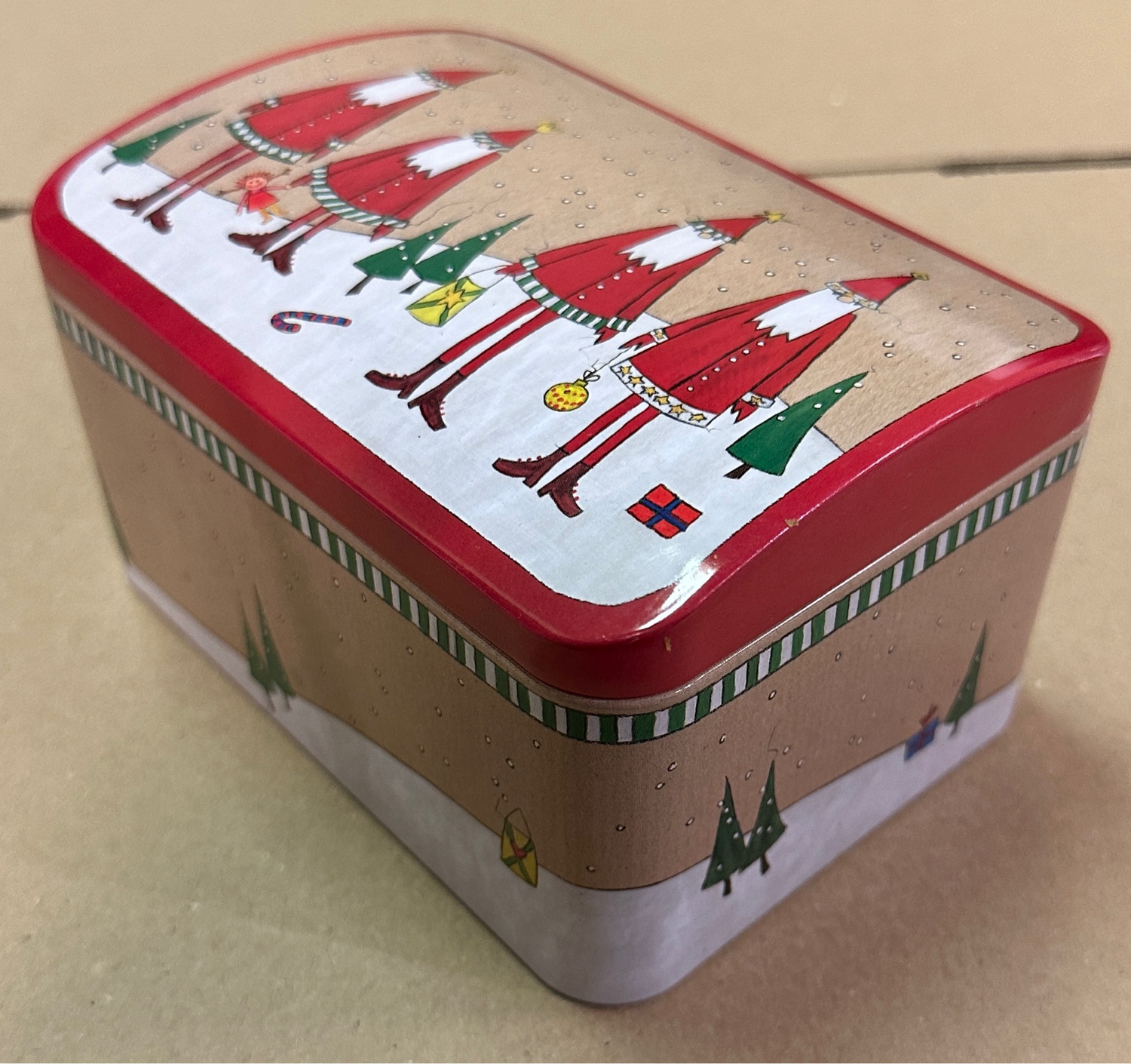 Doos Blik rechthoek (lang 12cm hoog 8cm) •