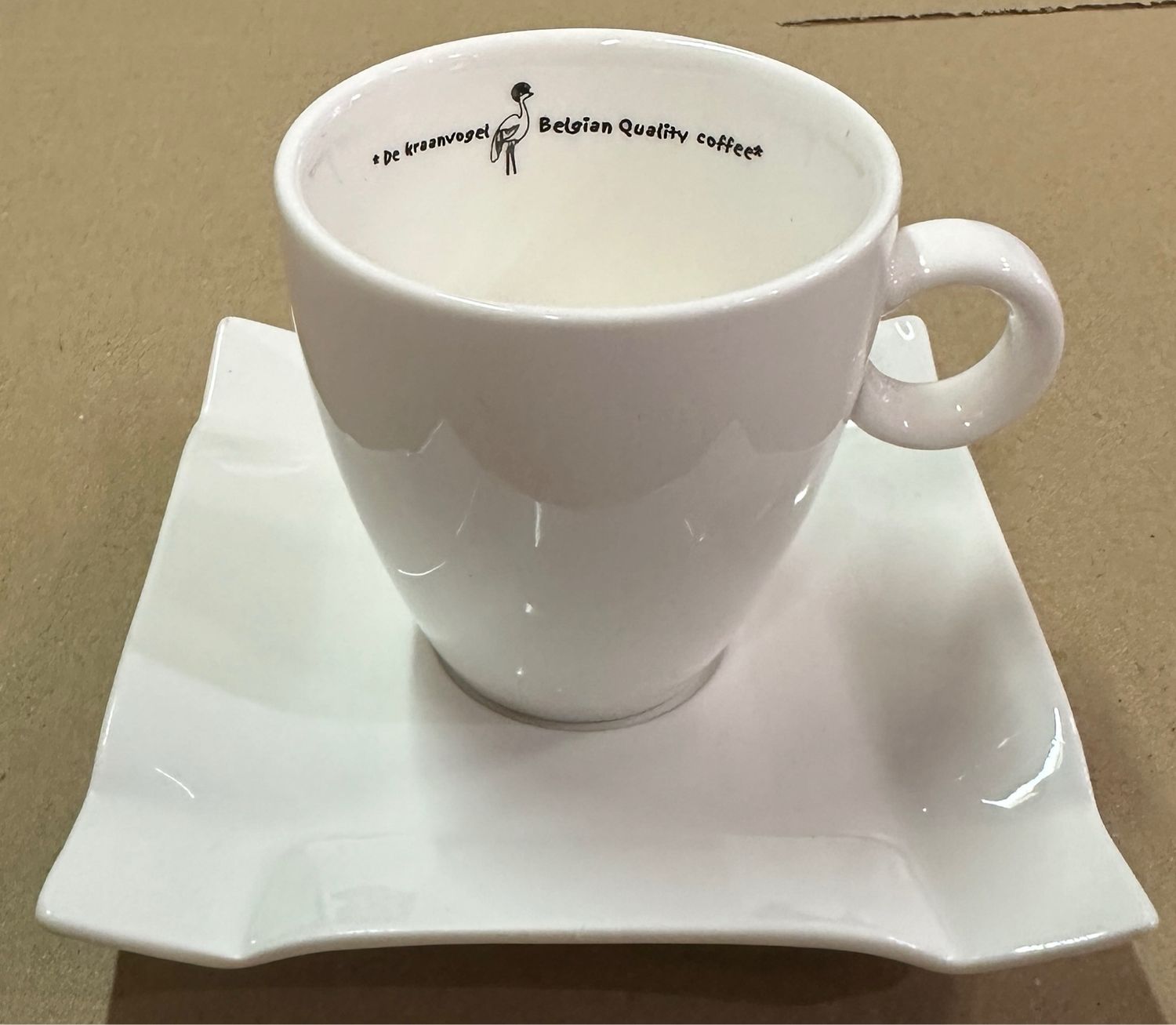 Koffietas en ondertas porcelijn /PROMO per 6st •